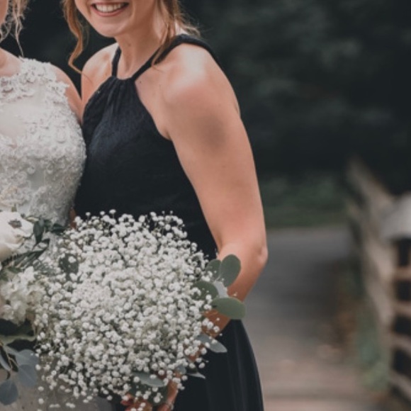 Black Halter Bridesmaid Dress size 6 - Picture 7 of 7